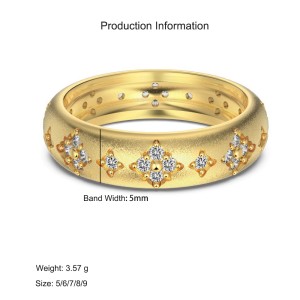 925 Sterling Silver Brushed Finish Pave CZ Stacking Ring 70100526 925 Sterling Silver Brushed Finish Pave CZ Stacking Ring 70100526