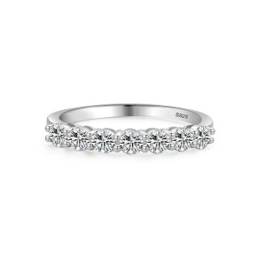 925 Sterling Silver Classic CZ Stacking Band Ring 70100534