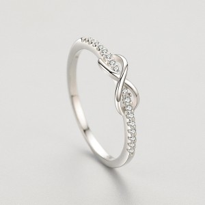 925 Sterling Silver Symbolic Infinity CZ Ring 70100539
