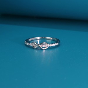 925 Sterling Silver Symbolic Infinity CZ Ring 70100539
