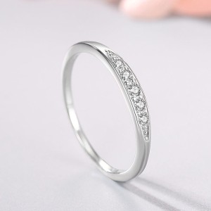 925 Sterling Silver Micro-Pavé CZ Band Ring 70100540