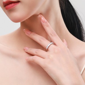 925 Sterling Silver Minimalist Baguette CZ Stacking Ring 70100544