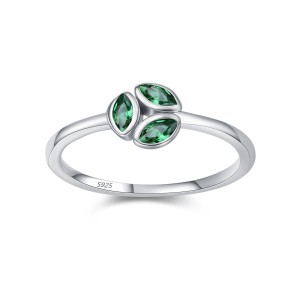 925 Silver Marquise Green Zircon Ring 70100558 925 Silver Marquise Green Zircon Ring 70100558