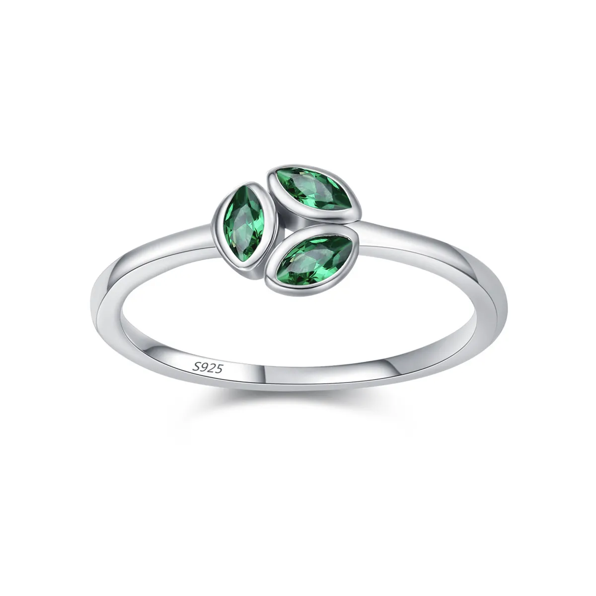 925 Silver Marquise Green Zircon Ring 70100558 925 Silver Marquise Green Zircon Ring 70100558