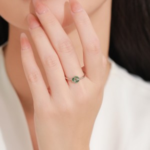 925 Silver Marquise Green Zircon Ring 70100558 925 Silver Marquise Green Zircon Ring 70100558