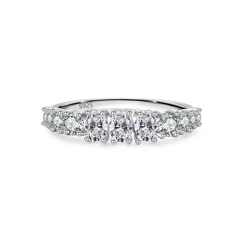 925 Sterling Silver Multi-Zircon Stacking Ring 70100569