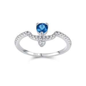 925 Sterling Silver Teardrop Gemstone Zircon Ring 70100570 925 Sterling Silver Teardrop Gemstone Zircon Ring 70100570