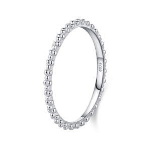 925 Sterling Silver Beaded Bubble Ring 70100573 925 Sterling Silver Beaded Bubble Ring 70100573