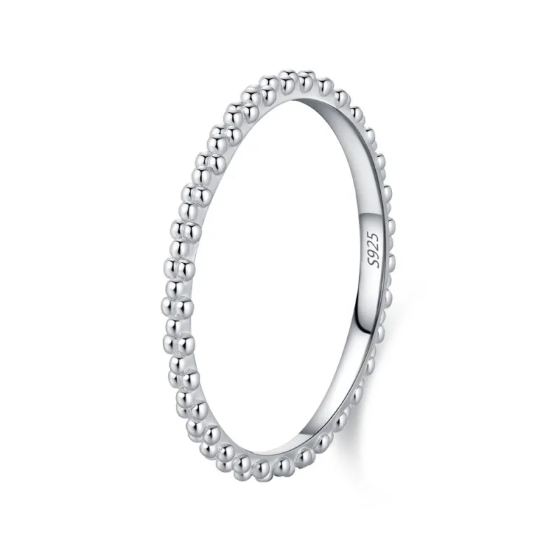 925 Sterling Silver Beaded Bubble Ring 70100573