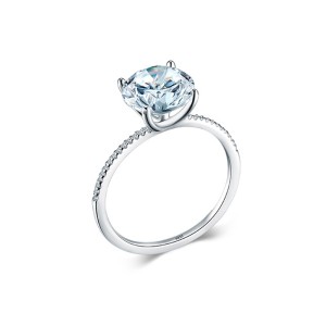 Sterling Silver Zirconia Halo Solitaire Band Rings 70200050 Sterling Silver Zirconia Halo Solitaire Band Rings 70200050