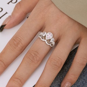 Sparkle Crown Waterdrop Zirconia Ring 70200074 Sparkle Crown Waterdrop Zirconia Ring 70200074