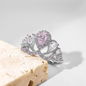 Sparkle Crown Waterdrop Zirconia Ring 70200074 Sparkle Crown Waterdrop Zirconia Ring 70200074