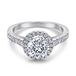 Luxury Round Zirconia Wedding Solitaire Ring 70200082