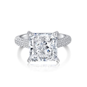 Princess Inspired Pink Zirconia Solitaire Ring 70200096