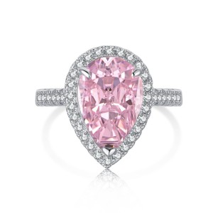 Luxury Simulated Pink Sapphire Zirconia Solitaire Ring 70200100 Luxury Simulated Pink Sapphire Zirconia Solitaire Ring 70200100
