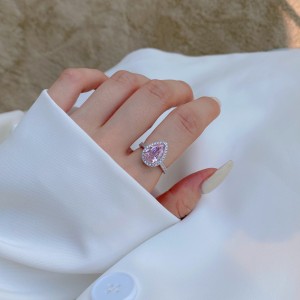 Luxury Simulated Pink Sapphire Zirconia Solitaire Ring 70200100 Luxury Simulated Pink Sapphire Zirconia Solitaire Ring 70200100