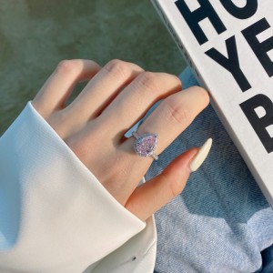 Luxury Simulated Pink Sapphire Zirconia Solitaire Ring 70200100 Luxury Simulated Pink Sapphire Zirconia Solitaire Ring 70200100