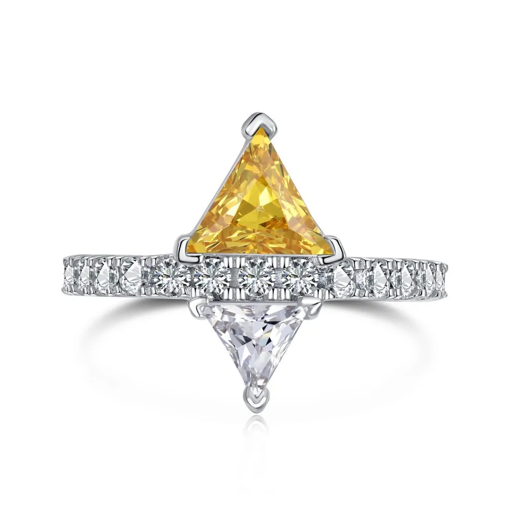 8A Cubic Zirconia Unique Triangle Party Ring 70200114 8A Cubic Zirconia Unique Triangle Party Ring 70200114