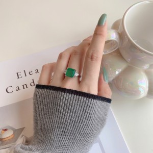 Vintage 8A Square Cubic Zirconia Party Ring 70200133