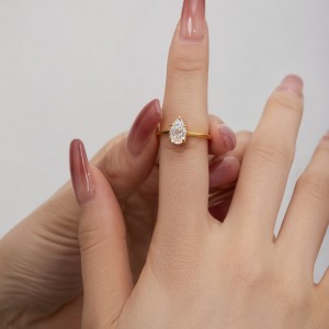 Sparkle 8A Waterdrop Cubic Zirconia Party Wedding Ring 70200162