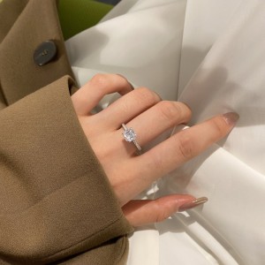 Minimalist Square Cubic Zirconia Party Ring 70200166 Minimalist Square Cubic Zirconia Party Ring 70200166