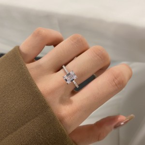 Minimalist Rectangle Cubic Zirconia Party Ring 70200168 Minimalist Rectangle Cubic Zirconia Party Ring 70200168