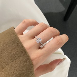 Minimalist Rectangle Cubic Zirconia Party Ring 70200168 Minimalist Rectangle Cubic Zirconia Party Ring 70200168