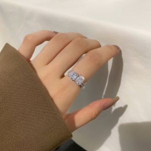 Minimalist Rectangle Cubic Zirconia Party Ring 70200168 Minimalist Rectangle Cubic Zirconia Party Ring 70200168