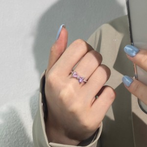 925 Sterling Silver Shiny Zirconia Bow Ring 70200197 925 Sterling Silver Shiny Zirconia Bow Ring 70200197