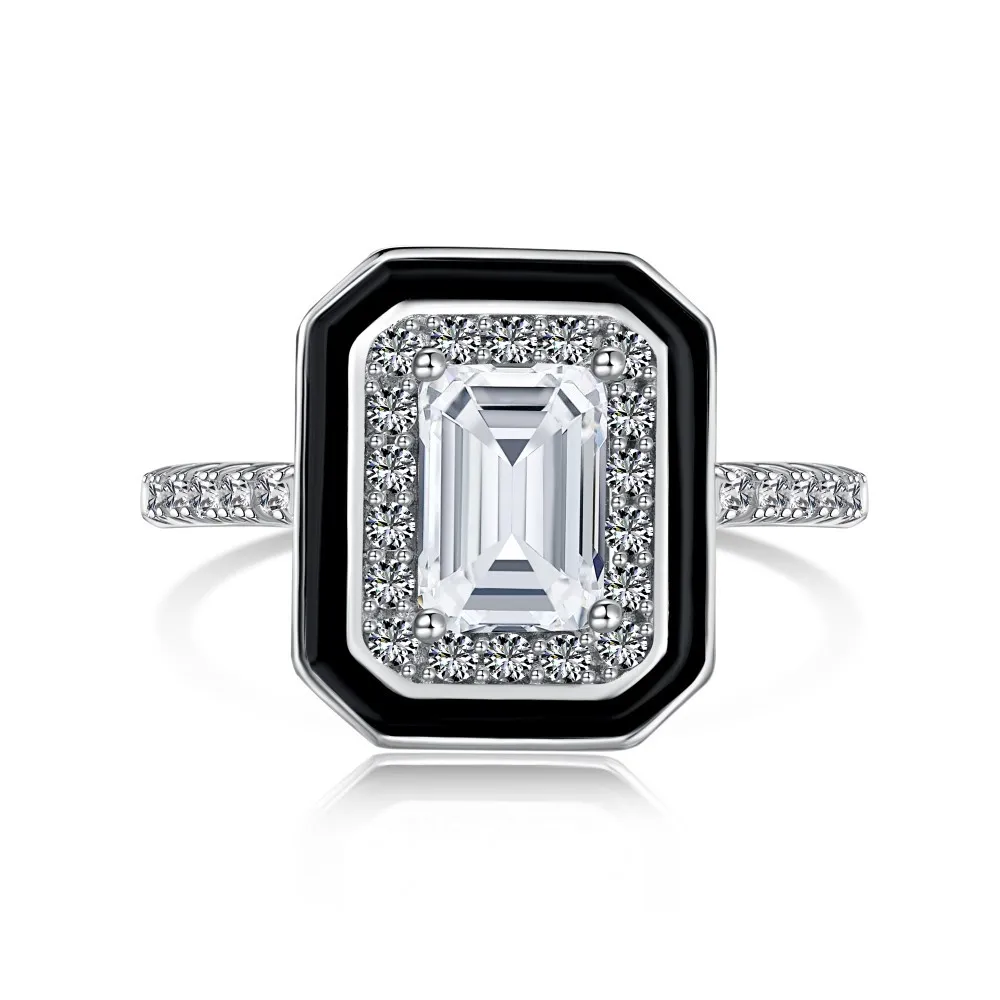 925 Sterling Silver Hiphop Zirconia Solitaire Ring 70200203 925 Sterling Silver Hiphop Zirconia Solitaire Ring 70200203