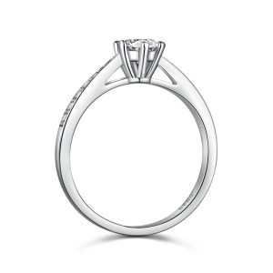 925 Sterling Silver Wedding Zirconia Solitaire Ring 70200205