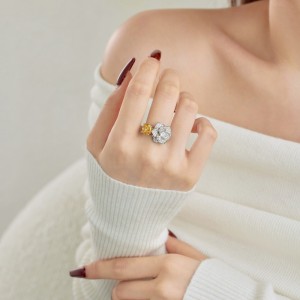 925 Sterling Silver Sparkle Flower Zirconia Solitaire Ring 70200212 925 Sterling Silver Sparkle Flower Zirconia Solitaire Ring 70200212