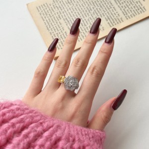 925 Sterling Silver Sparkle Flower Zirconia Solitaire Ring 70200212 925 Sterling Silver Sparkle Flower Zirconia Solitaire Ring 70200212