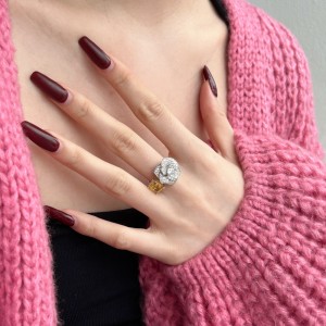 925 Sterling Silver Sparkle Flower Zirconia Solitaire Ring 70200212 925 Sterling Silver Sparkle Flower Zirconia Solitaire Ring 70200212