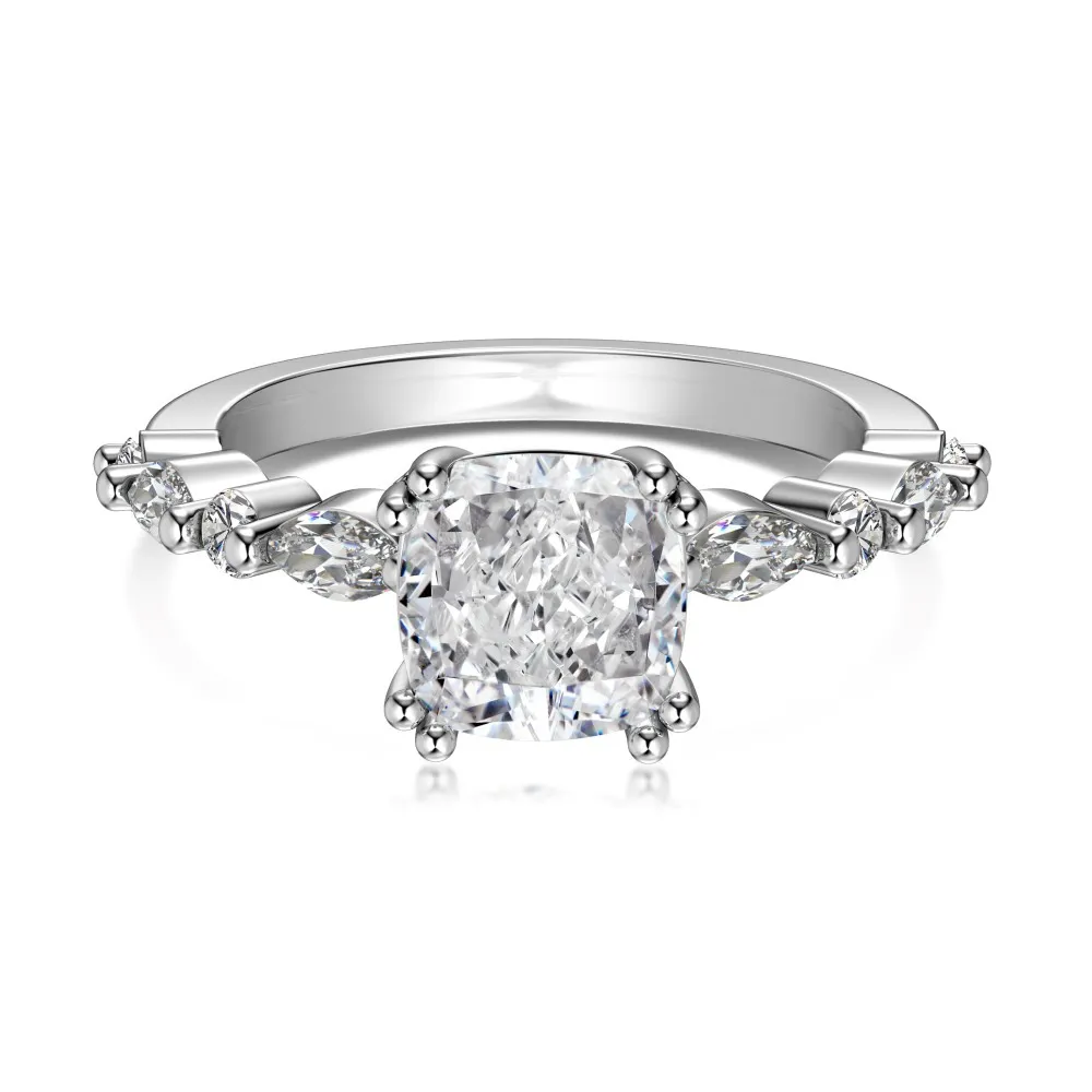 925 Sterling Silver Square Zirconia Solitaire Ring 70200217 925 Sterling Silver Square Zirconia Solitaire Ring 70200217