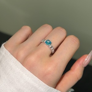 925 Sterling Silver Luxury Zirconia Solitaire Ring 70200220