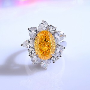 8A Cubic Zirconia Luxury Oval Solitaire Ring 70200230 8A Cubic Zirconia Luxury Oval Solitaire Ring 70200230