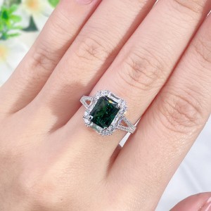 8A Cubic Zirconia Rectangle Solitaire Ring 70200234