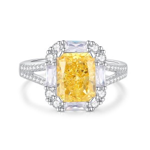 8A Cubic Zirconia Rectangle Solitaire Ring 70200234