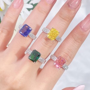 8A Cubic Zirconia Rectangle Solitaire Ring 70200236