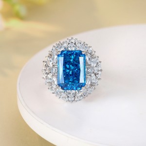 8A Cubic Zirconia Rectangle Solitaire Ring 70200250 8A Cubic Zirconia Rectangle Solitaire Ring 70200250