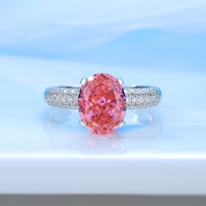 8A Cubic Zirconia Pigeon Egg Solitaire Ring 70200251