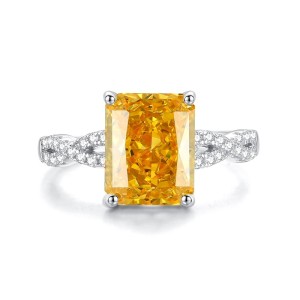 8A Cubic Zirconia Rectangle Solitaire Ring 70200252 8A Cubic Zirconia Rectangle Solitaire Ring 70200252