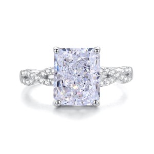 8A Cubic Zirconia Rectangle Solitaire Ring 70200252 8A Cubic Zirconia Rectangle Solitaire Ring 70200252