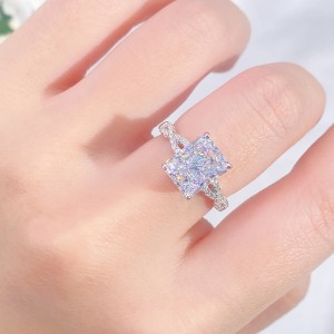 8A Cubic Zirconia Rectangle Solitaire Ring 70200252 8A Cubic Zirconia Rectangle Solitaire Ring 70200252