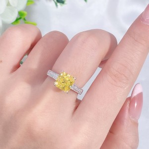 8A Cubic Zirconia Square Solitaire Ring 70200261