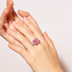 8A Cubic Zirconia Square Solitaire Ring 70200265