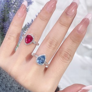 Spinel Zirconia Water Drop Solitaire Ring 70200270 Spinel Zirconia Water Drop Solitaire Ring 70200270