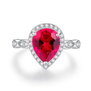 Spinel Zirconia Water Drop Solitaire Ring 70200270 Spinel Zirconia Water Drop Solitaire Ring 70200270