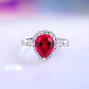 Spinel Zirconia Water Drop Solitaire Ring 70200270 Spinel Zirconia Water Drop Solitaire Ring 70200270